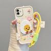 KEYSION Cartoon Cute Plush Embroidery Case for Samsung A06 4G A05 A04 with Lanyard Shockproof Phone Cover for Galaxy A06 A05 A04 4G