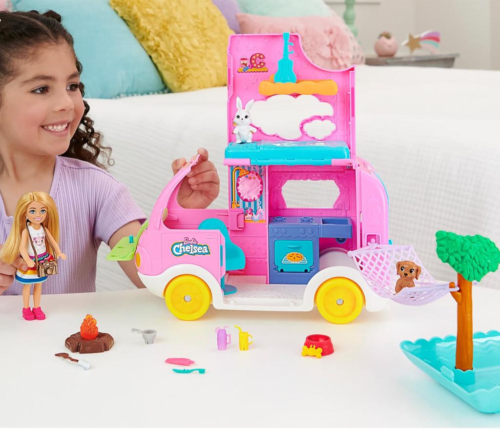 Barbie sestra Chelsea a růžový karavan s ve filmu let starým a HNH90 Barbie's pool! /Objevila se "Barbie"! ? [Oblékací panenka] [Domácí vozidlo]