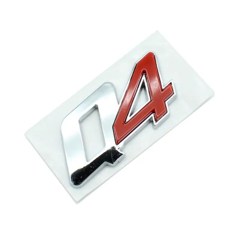 1Pc ABS Q4 emblem badge logo car stickers for Maserati president V6 V8 Ghibli levante body tail four-wheel drive trunk refit accessories