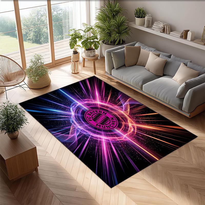 Bayern Munich Printed Flannel Area Rug Non Slip Soft Polyester Floor Carpet Indoor Decor Mat for Bedroom Living Room Sofa Game Room Home Decoration