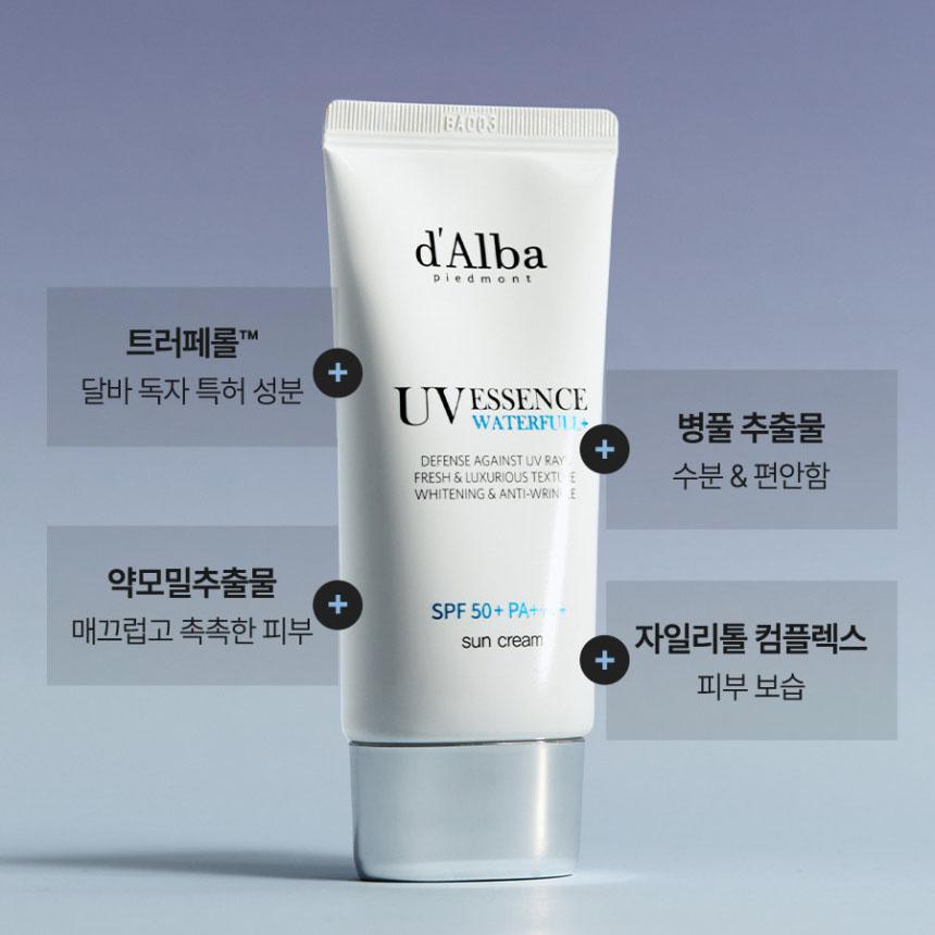 D’Alba Vegan Waterfull Essence Sonnencreme Duo Set LSF50+ PA++++ (50 ml x 2)