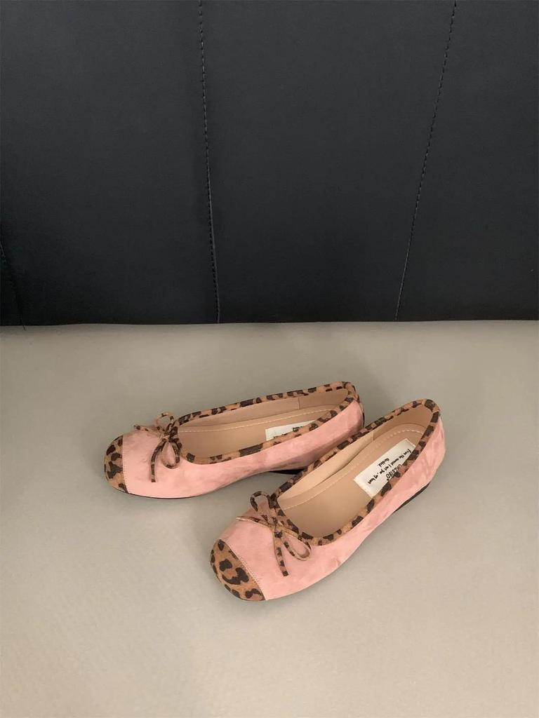 Fashion IPPEUM Ballerinas Zapatos Mujer Round Toe Ballet Flats Shoes For Women 2025 New Leopard Mary Jane Shoes