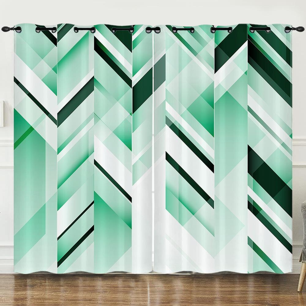 Curtain Prism 3D Digital Printing Blackout Curtain Punching