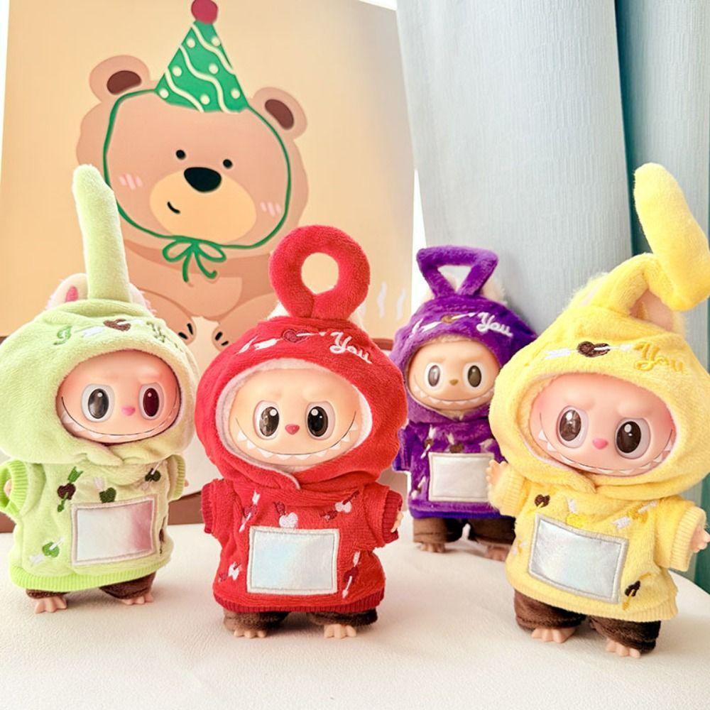 

Dipsy Sitting Labubu Time Cloth Teletubbies 17cm Plush Dolls Clothes Cotton Doll Accessories Style 3