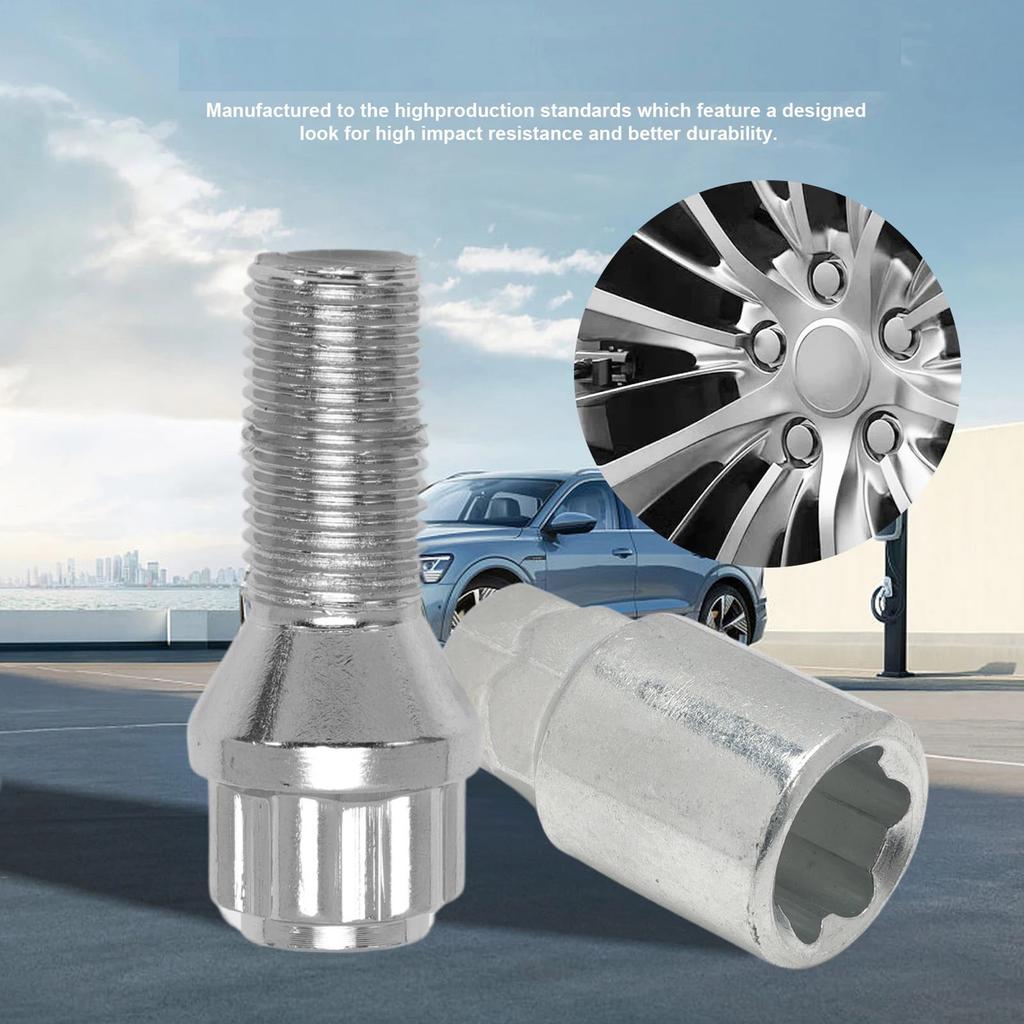 Lightweight Wheel Lug Bolts Locking Nuts M14x1.5 Ensuring Optimally Vehicle Handling And Safety For Extended Durability