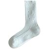 Season Socks Hole Stacking Socks Trendy Outer Wear Personalized Retro Fleece Thickened Warm Australian Fleece Medium Tube Socks