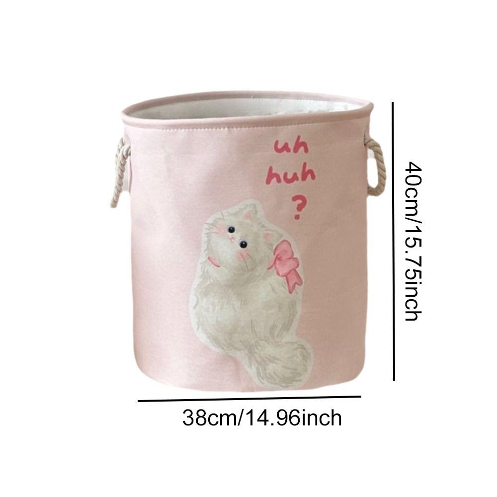 Cartoon Toys Storage Basket Space-Saving Dirty Clothes Basket Cute Laundry Hamper  Dormitory