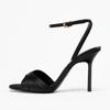 Luxury Satin High Heeled Sandals Women Sexy Round Toe Naked Strap Elegant Summer Party Shoes Fashion Wedding Bridal Heels Pumps
