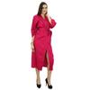 Bimba Women Long Solid Belt Robe Soft Modal Cotton Wrap Round Plain Bath