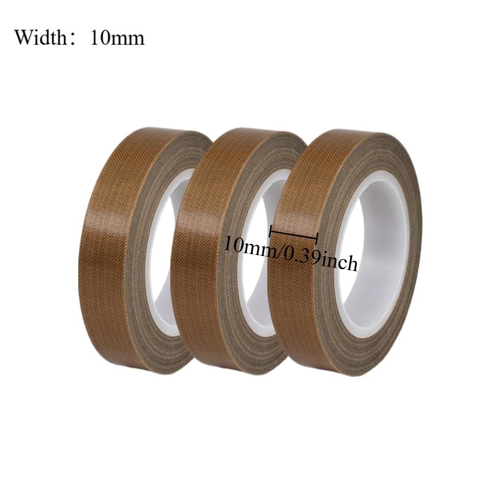 

3PCS PTFE Insulation Friction Resistance High Temperature Special Tape 300° C Heat-resistant Adhesive Tape Multi-Width Selection 10M&0.18mm