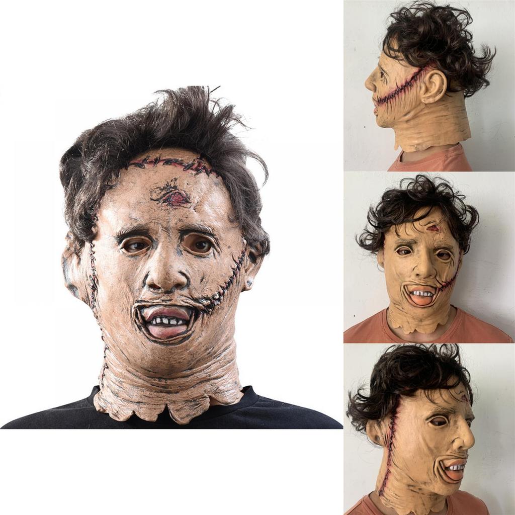 The Texas Chainsaw Massacre Saw Horror Mask Latex Role Play Costume For Halloween Party