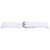 Watch Strap - MY-MONTRE - 22/20mm - White Silicone - Wide Silver Buckle - Curved Ends