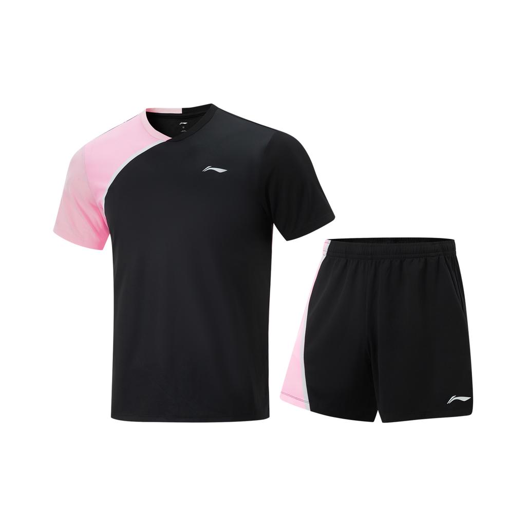 Li Ning Table Tennis Series Color Block Comfortable Breathable Casual Sports Suit Men Suit Black AATV021-3