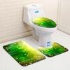 Christmas Bathroom Floor Mat Toilet Three-Piece Set