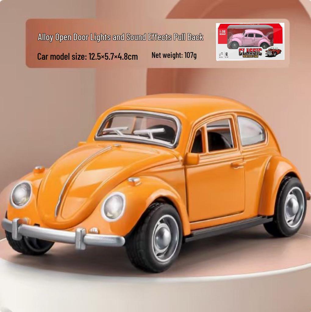 Retro Beetle Classic Alloy Toy Car with Opening Doors