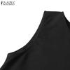 ZANZEA Women Casual O-neck Sleeveless Summer Tank Dress