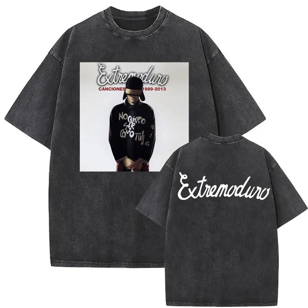 T-shirt Oversize Larga Estiva Band Rock EXTREMODURO Tour 2026 T-shirt Lavata Vintage Uomo Donna Moda Hip Hop Street T-shirt