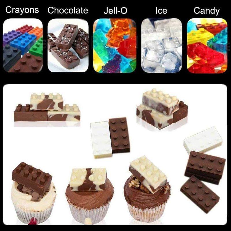 1 Piece Silicone Building Blocks Robot 3D DIY Mold Chocolate Tray Jelly Brownie Dessert Pastries Mould Cake Decoration Tool