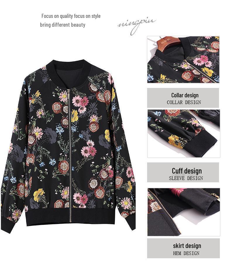 Women's Chiffon Blouse Jacket, M~5XL, Plus Size, Summer 2025, Korean Style, Loose Fit, Long Sleeve