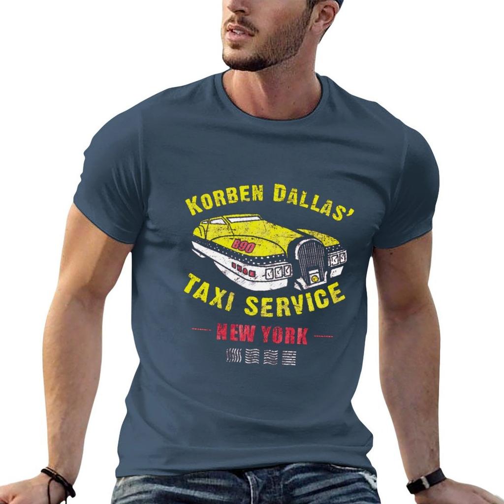 Korben Dallas Taxi (Für schwarze Hemden) T-Shirt Weiches Stretch-Oberteil mit kurzen Ärmeln