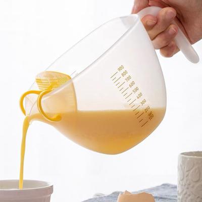 1L Kullanışlı Sıvı Ölçüm Kabı Çıkarılabilir Filtre Pişirme Aracı Ölçümü
