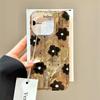 Retro Brown Black Spots Flowers Tinfoil Pattern Phone Cover Case for IPhone 16 16e 15 14 13 12 11 Pro Max 7 8 Plus X XR XS Cover