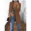 Plus Size Blazer Cardigan For Women Autumn Winter Casual Overcoat Solid Lapel Jacket Large Topcoat