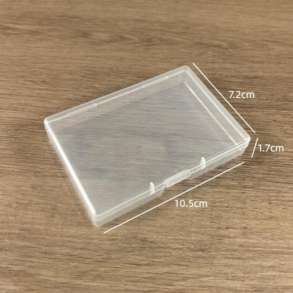 Clear PP 10x7x1.7 Rectangular Plastic Storage Box for Cards, Ornaments, and Small Tools