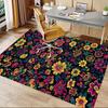 1PC Floral Pattern Extra Large Non-Slip Floor carpet, Office, family, Studio - Large Area Rug Indoor Rugs, Bold Statement Piece