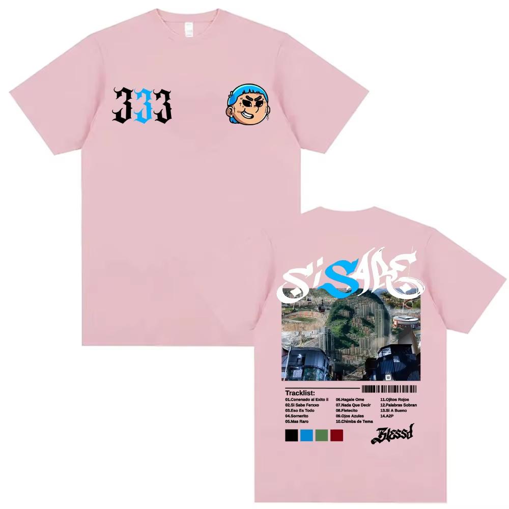 Rapper Blessd Si Sabe Album Tour Merch Tshirts Men Women Fashion Hip Hop Short Sleeve Top 2026 summer Cotton Comfort T Shirt