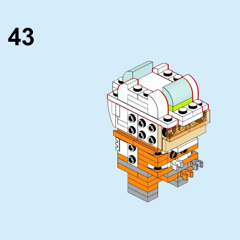Baustein ist kompatibel mit 35893 Luke Quadratkopf Junge, Set zum Bauen kleiner Partikel, Charaktere der Planeten-Serie