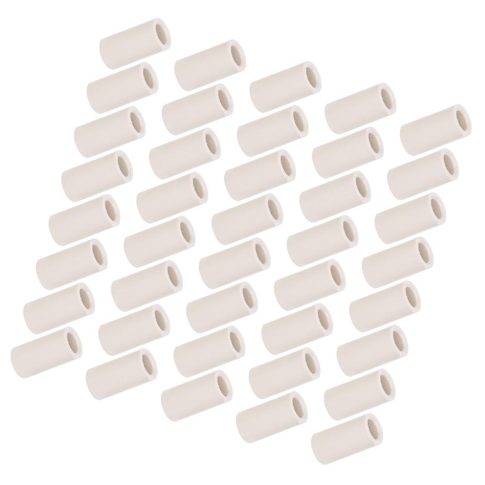 40pcs Fiber Pool Cue Ferrules White Billiard Cue Ferrules Pool Stick Tips Pool Cue Repair