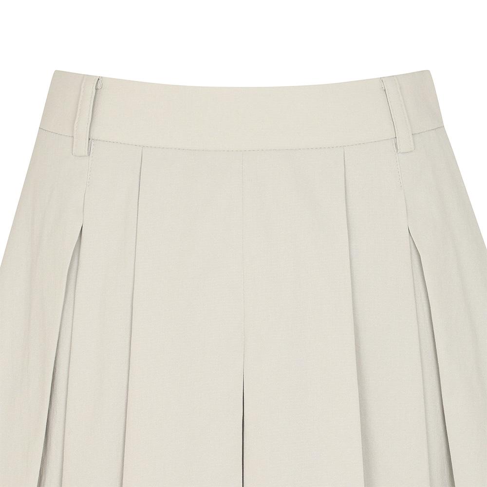 MALBON GOLF Variation Pleated Belted Skirt Beige (Woman)
