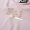 Emporio Armani EA7 SS24 Solid Logo Print Round Neck Short Sleeve Dress Women dresses Light-Pink 3DTA52-TJDQZ-1422