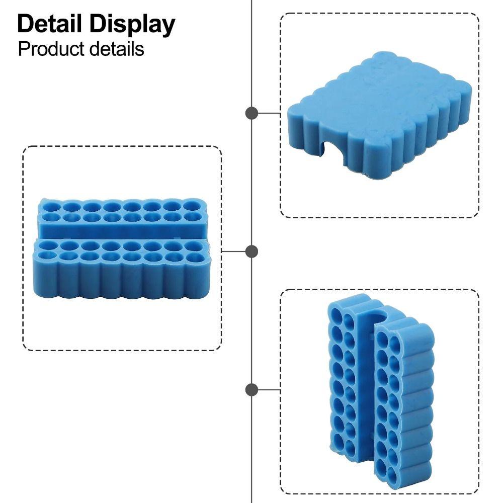 Durable 32 Holes Bit Holder High Elasticity PVC Screwdriver Drill Bit Organizer Bit Storage Strip 6.35MM Shank