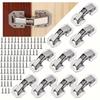 Hidden Cabinet Door Hinge with Screws, 90-degree Spring Concealed Hinge for Door Spring Cushioning, No Need for Slotting