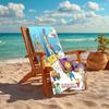 1Pc Simpsons Underwater Concert Beach Towel, Quick Dry, Multi-Use for Beach Pool Gym Yoga Home Travel, Christmas, Halloween, Xmas Gift S841
