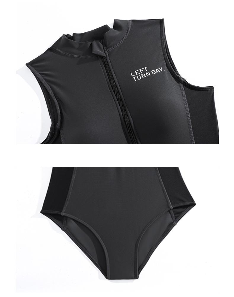 2026 Plus Size Sleeveless Racing Swimsuit with Zipper