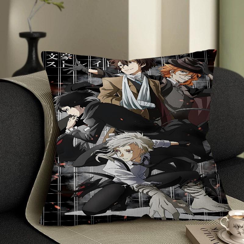 B-Bungo Stray Dogs Anime Kissen Anime Kissen Sofa Bett Kopfkissenbezug Kissenbezug 45x45 Cm Mode