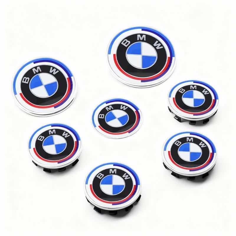 JKGN2 4Pcs BMW M Emblem Floating Wheel Center Caps 56MM/68MM Diameter Hub Cover for E46 E36 E34 F10 E90 F30 E60 E53 E30 E92 E87 Car Ac
