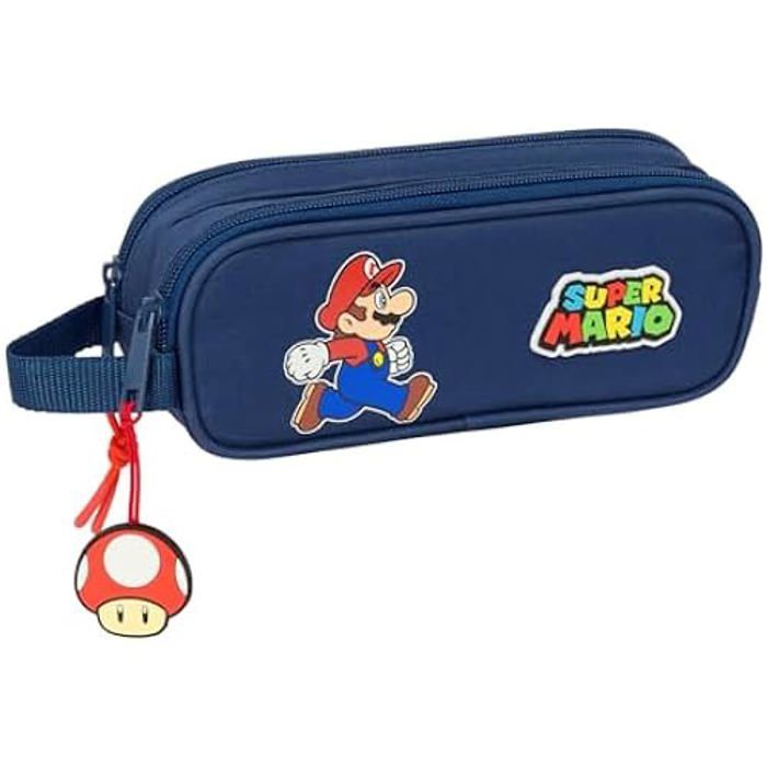 Trousse Double - SAFTA - Super Mario - Confortable - Polyvalente - Qualité Supérieure