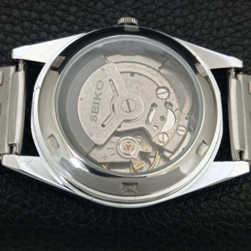 REFURBISHED SEIKO AUTOMATIC 6309A VINTAGE JAPAN MENS BLACK DIAL WATCH A443159-1