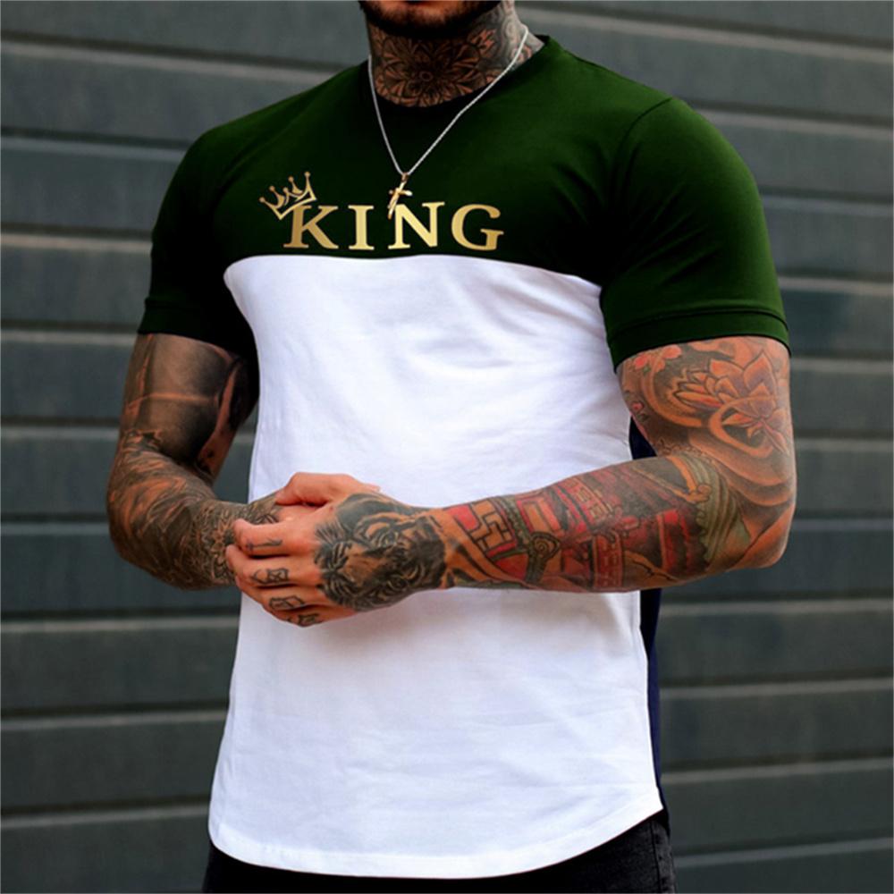 Summer 3D Printed Short Sleeved Sportswear King K/Spade A Pattern Men's T-shirt