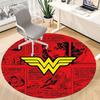 1pc Wonder Woman Superman Office Round Area Rug, Under Office Chairs Bedroom Living Room Home Decor, Room Deco, Available in Various Sizes
