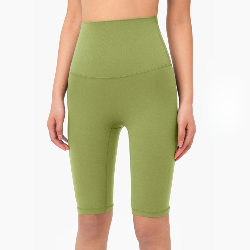 

Йога Fifth штаны No Embarrasment Line Высокая талия Nude Feel Фитнес Персиковые бедра колготки XL зелёный