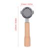 51mm Bottomless Portafilter with Stainless Steel Filter Basket for DeLonghi Refrigerators, Removable Design (C1 Beech)
