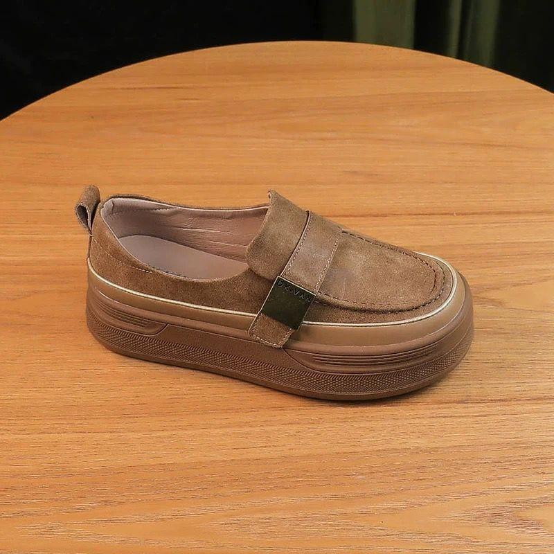 Jednoduché boty Podzim Velká velikost Módní Retro Ležérní Sportovní Zvyšující Panenka Deskové boty Vlna