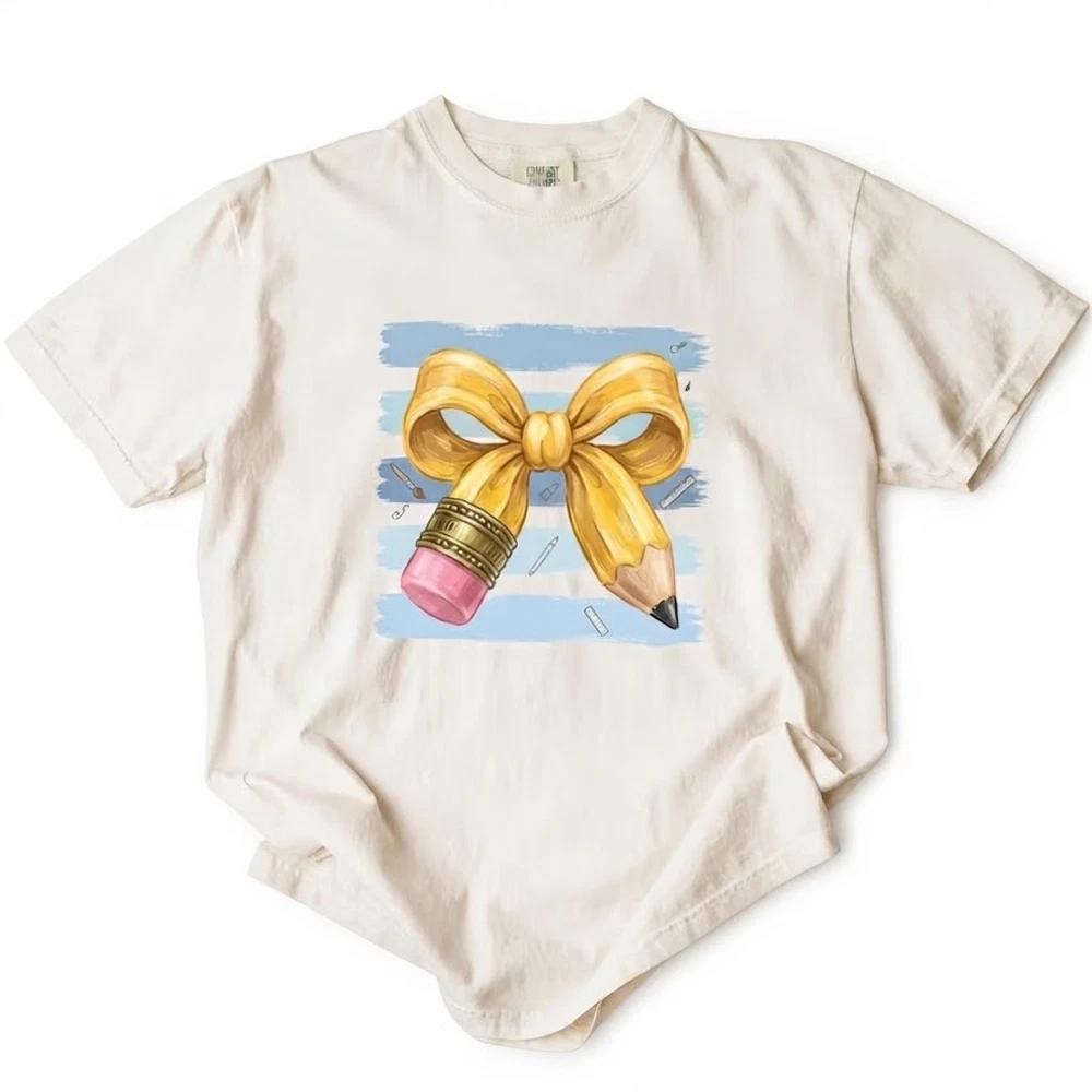 Back To School Teacher Cute Teacher Bow Gift For Friends White TShirt S