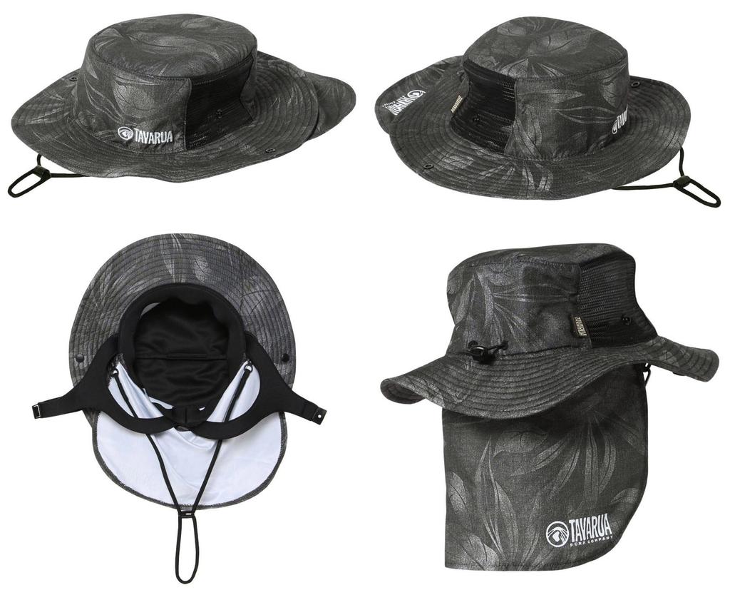 [Tabarua] Solhatt Surfhatt UPF50+ Unisex Bred brem UV-beskyttelse Solskjerm TM1006 (LEAF VINTAGE, 61cm)