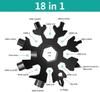 18-in-1 Snowflake Multi Tool Keychain Screwdriver Bottle Opener Tool Outdoor EDC Tools